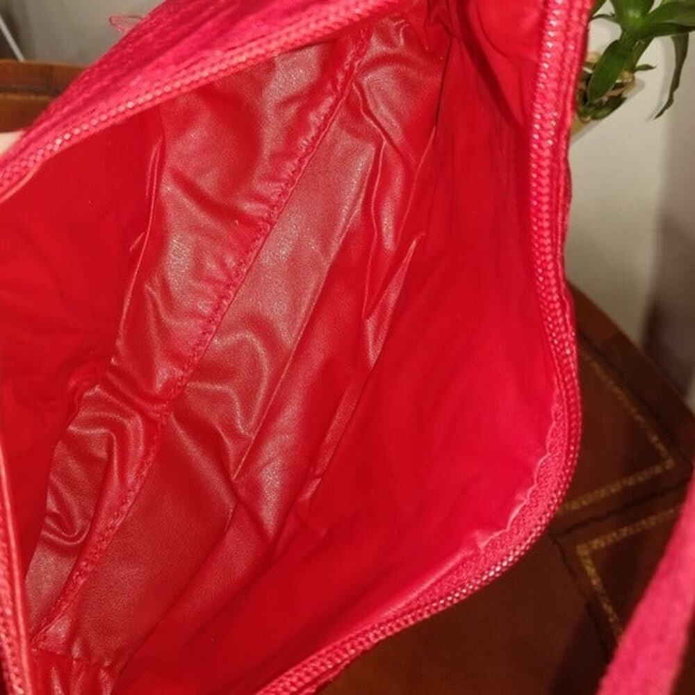 Red Satin Ruched Evening Shoulder Bag – Holiday Party & NYE Cocktail Purse - Picture 11 of 15
